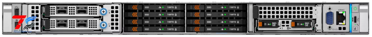 Máy chủ Dell PowerEdge R470 2.5 x 8 - Xeon 6710E/32GB/2x480GB SSD/800W PSU/No OS/3Y